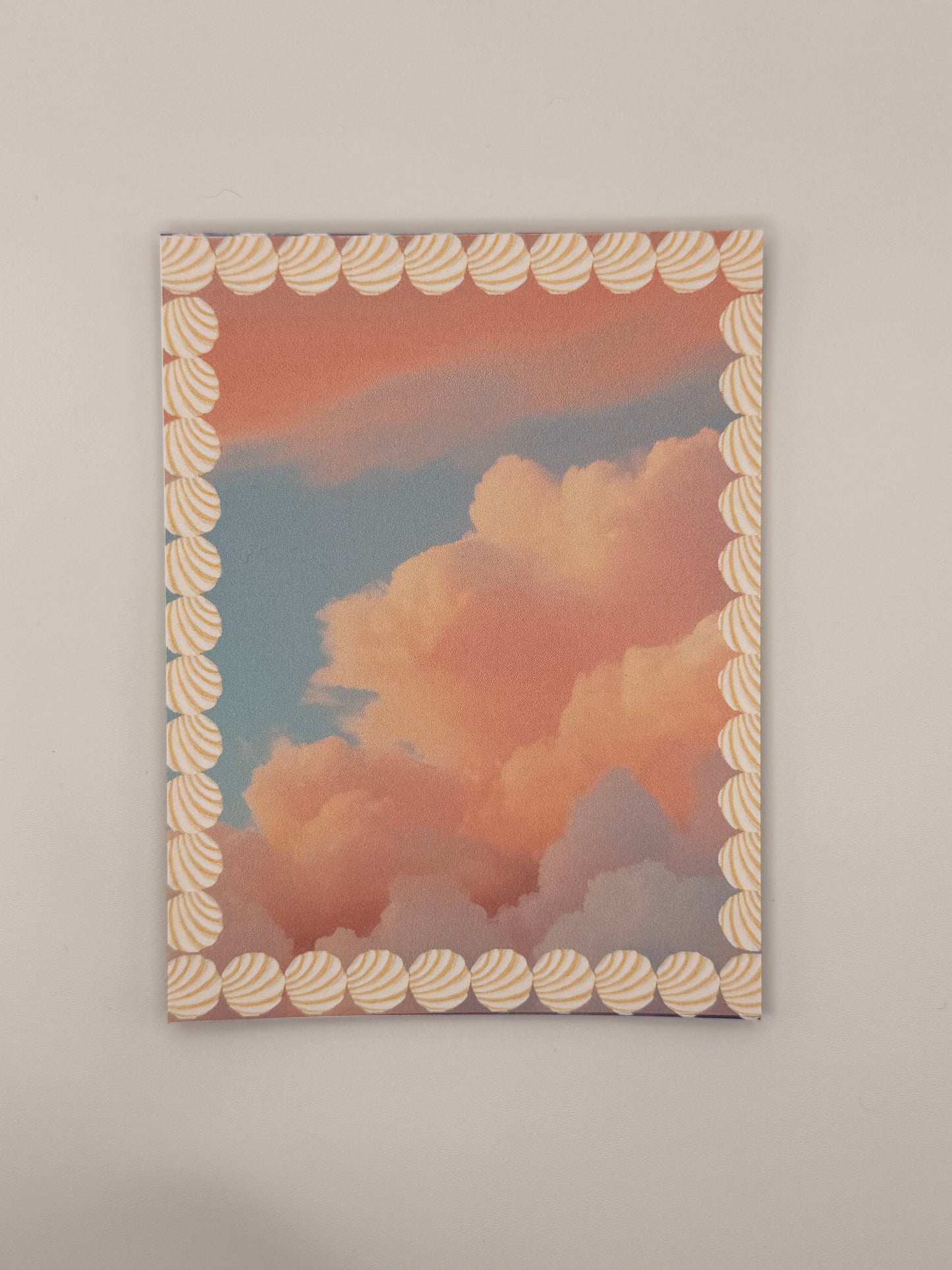 Pastel Concha Border Notepad – Cloud & Concha Design