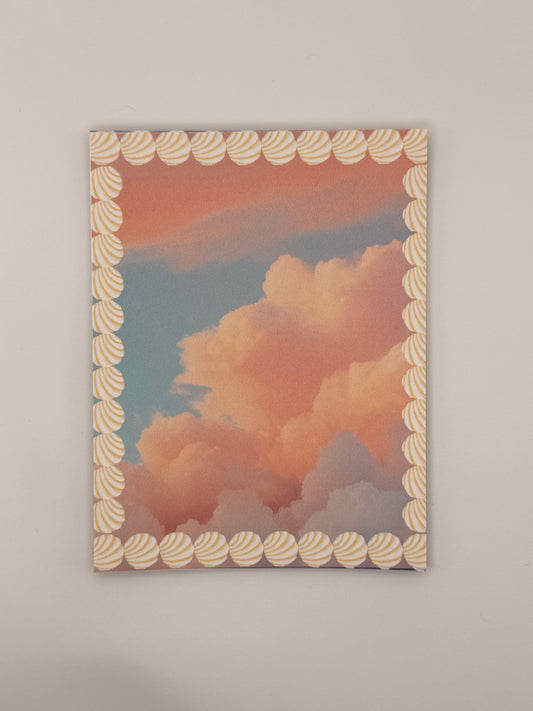 Pastel Concha Border Notepad – Cloud & Concha Design