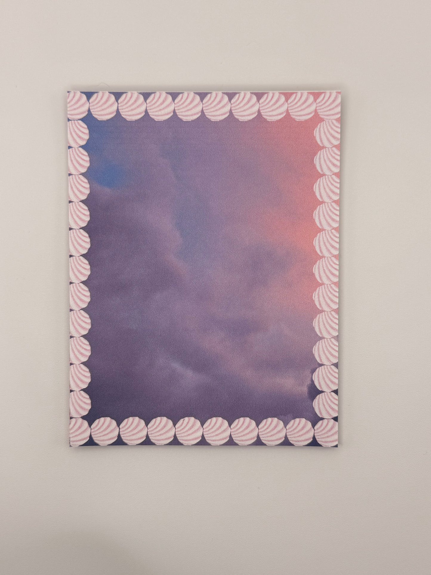 Pastel Concha Border Notepad – Cloud & Concha Design