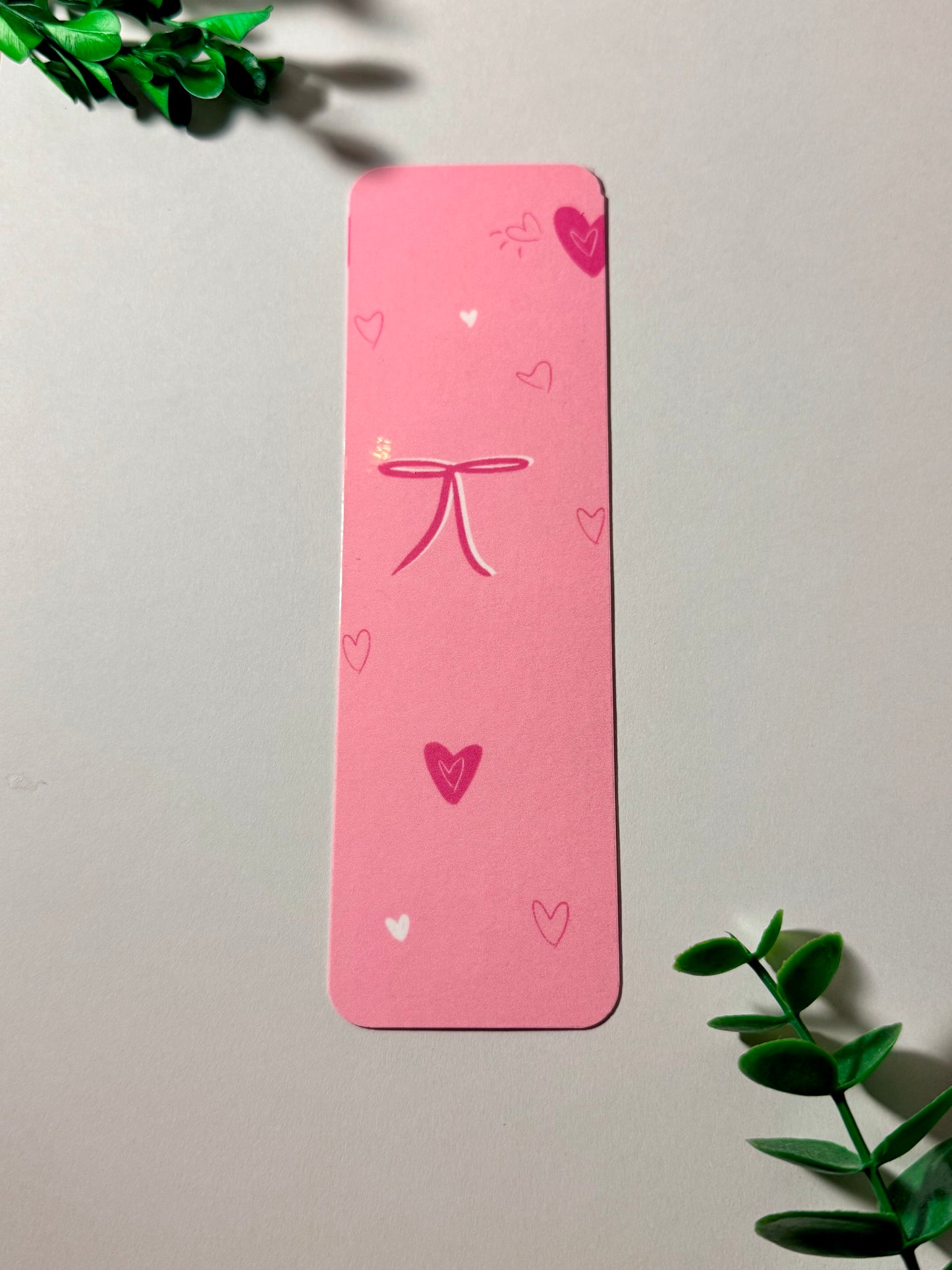 Valentine's Day Themed Bow and Hearts Bookmark