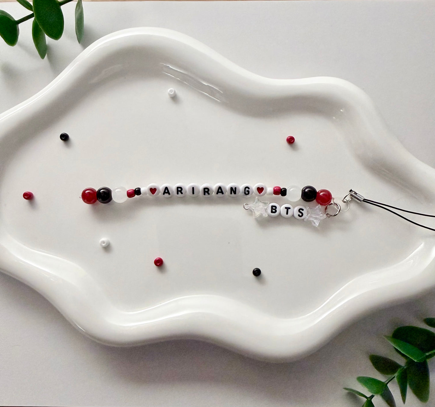 Arirang Inspired BTS Handmade Beaded Light Stick/Phone Accessory
