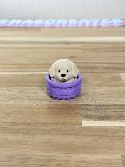 Golden Retriever Fidget Clicker Keychain