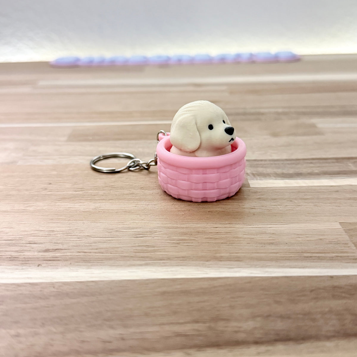 Golden Retriever Fidget Clicker Keychain