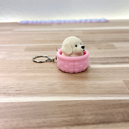 Golden Retriever Fidget Clicker Keychain