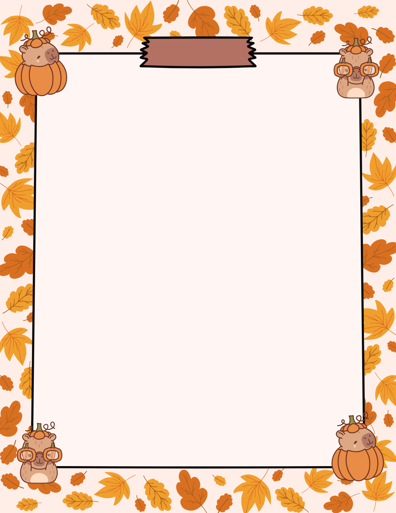 Capybara Fall Notepad