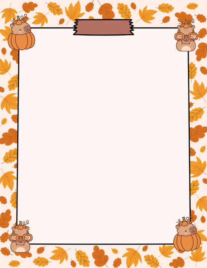 Capybara Fall Notepad